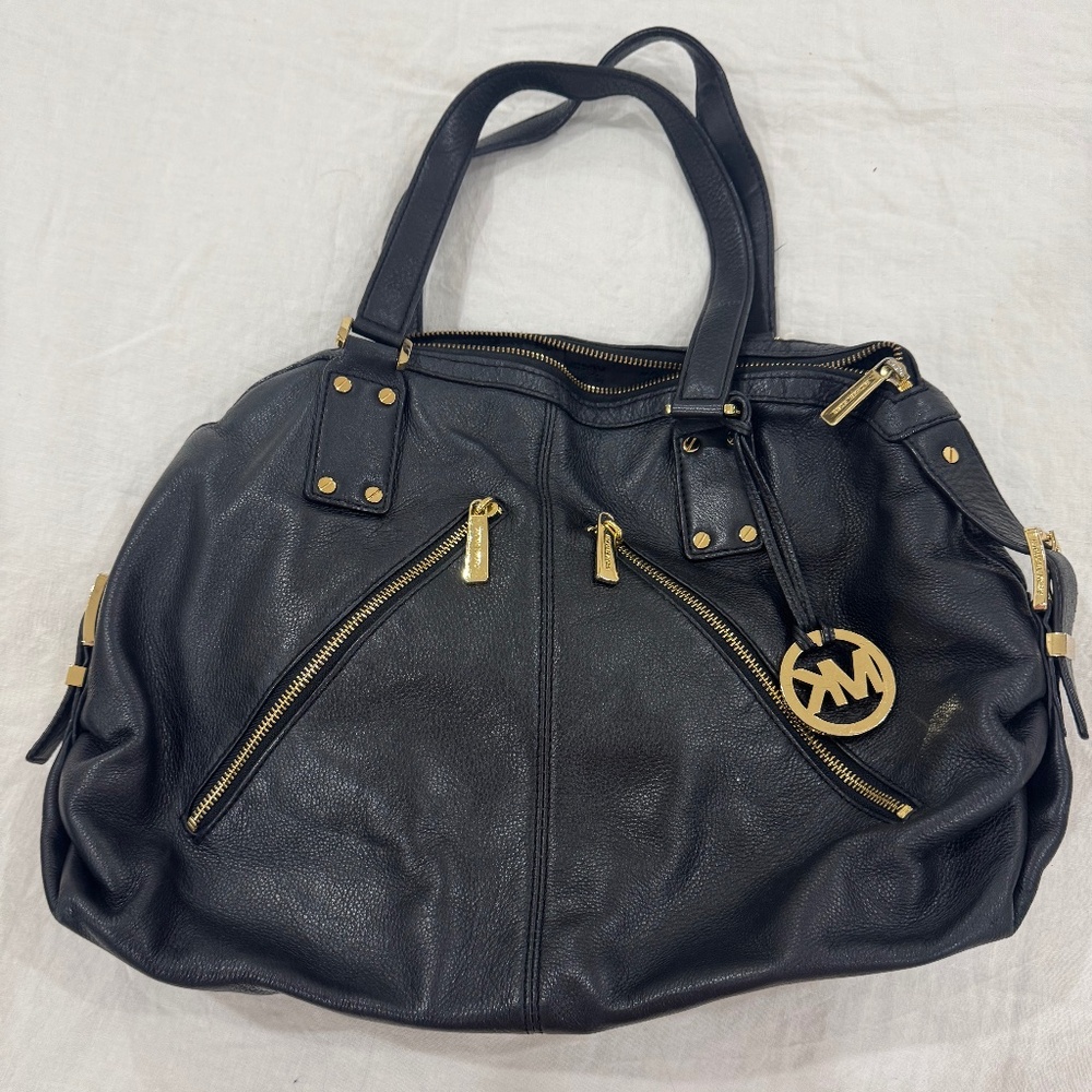 Michael Kors leather bag w gold hardware